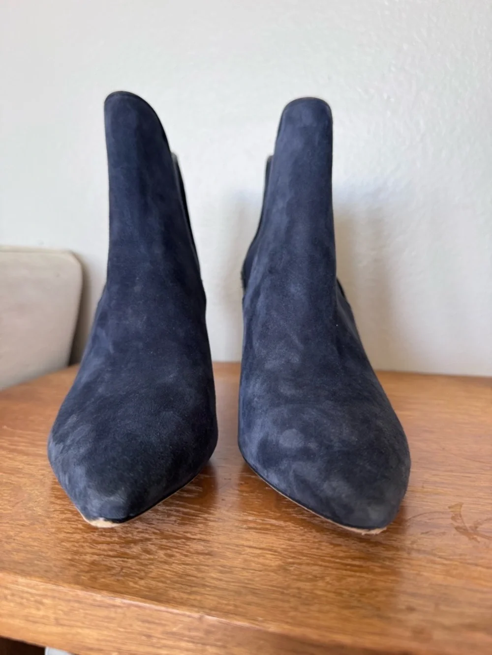 Tory Burch Dorset Blue Suede Booties Size 9